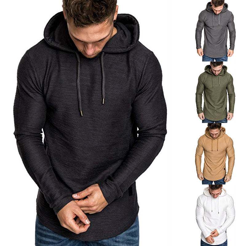 Men Hoodie Sweatshirt - Casual Long Sleeve Slim Gym Tops