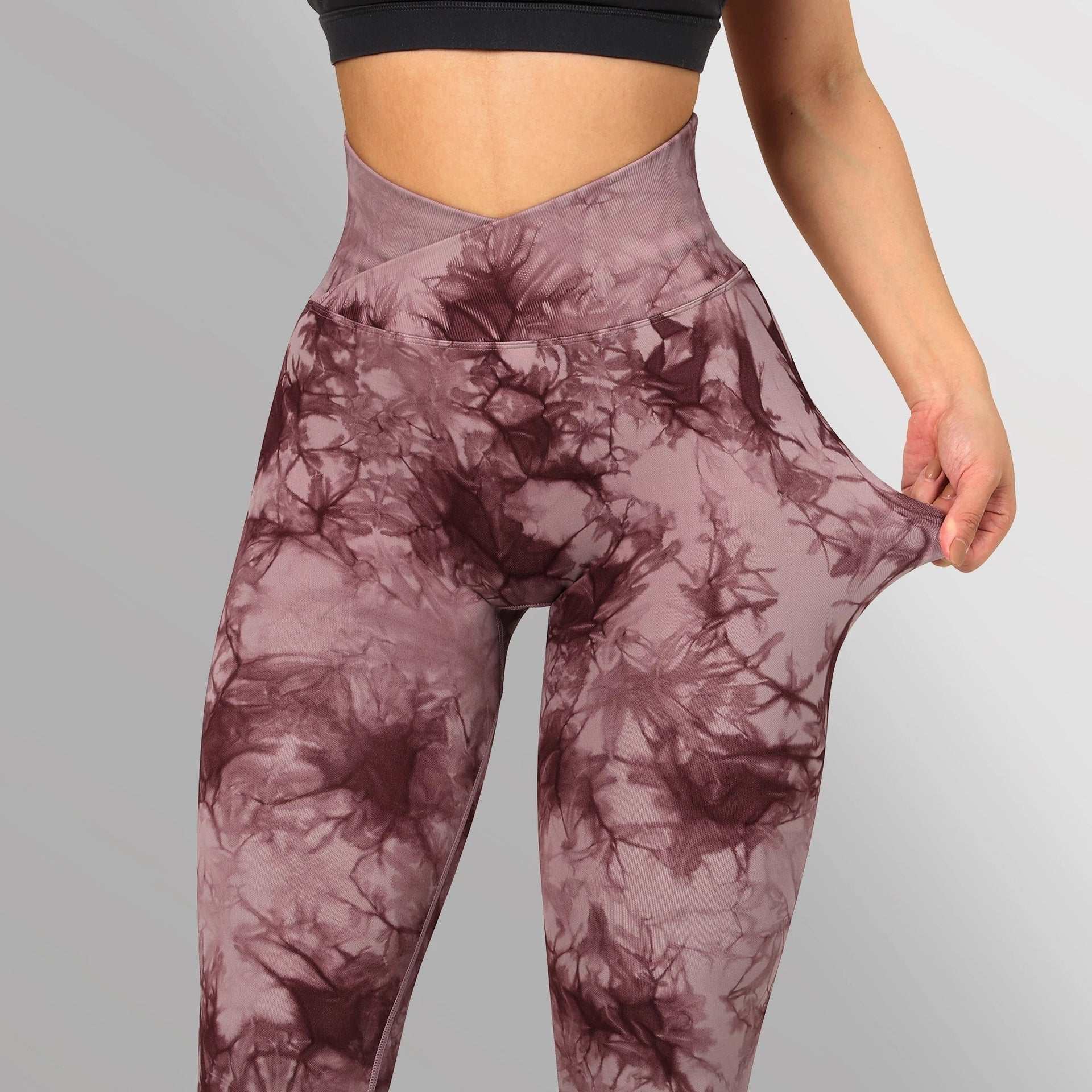 Seamless Tie Dye Leggings Women Yoga Pants for Fitness & Running