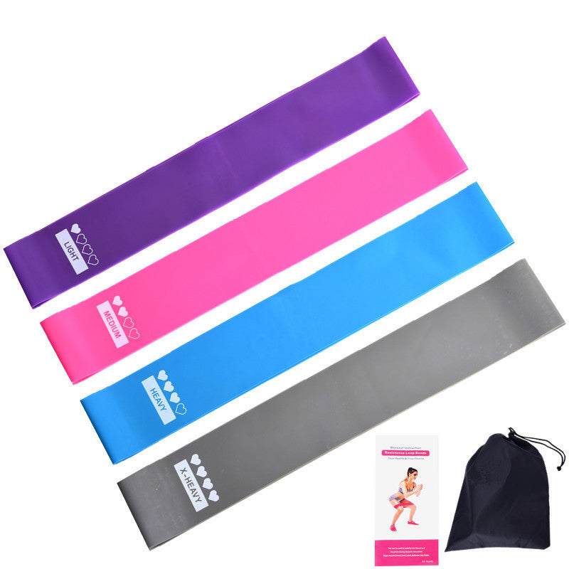 Resistance Bands for Fitness Yoga & Pilates - Elastic Rubber Band Set