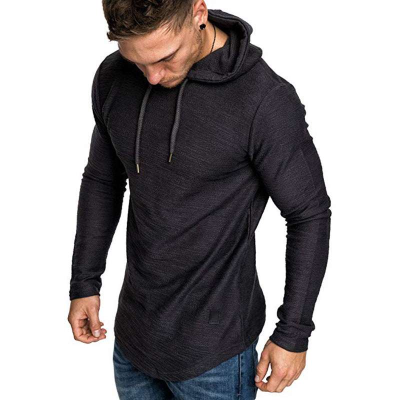 Men Hoodie Sweatshirt - Casual Long Sleeve Slim Gym Tops