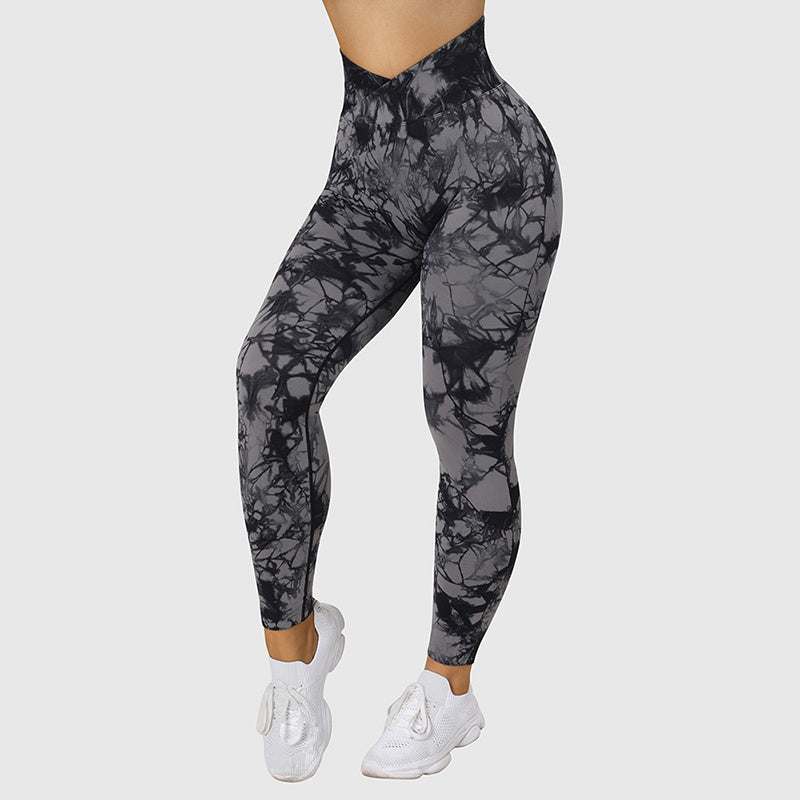 Seamless Tie Dye Leggings Women Yoga Pants for Fitness & Running