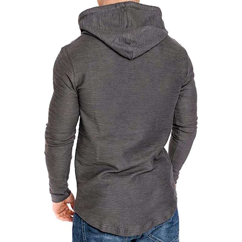 Men Hoodie Sweatshirt - Casual Long Sleeve Slim Gym Tops