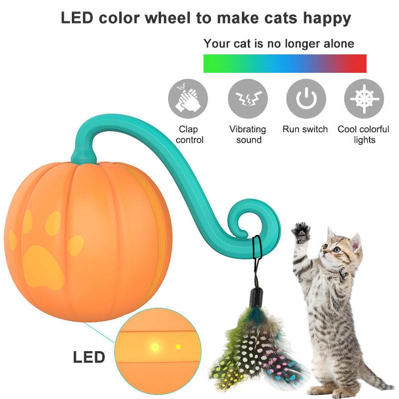 Electric Cat Pets Toy Smart Luminous Ball for Playful Cats