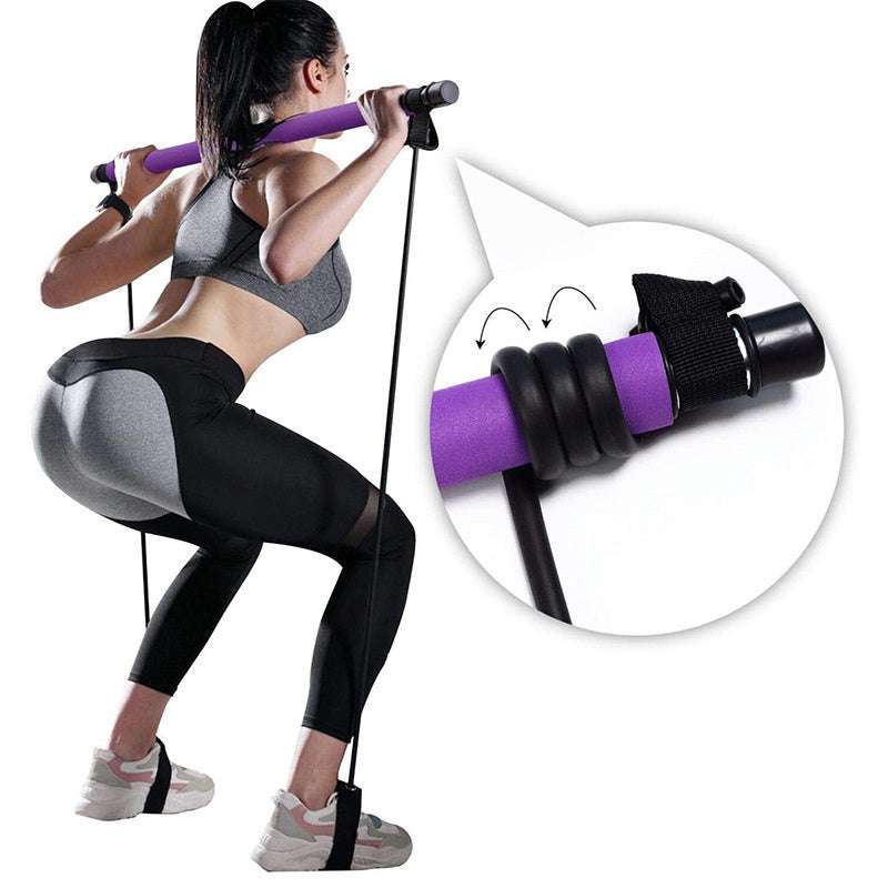 Fitness Yoga Pilates Bar - Portable Gym Resistance Bands