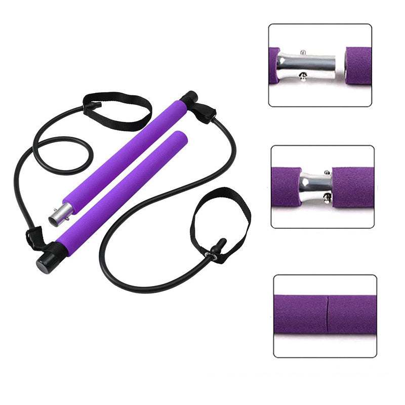 Fitness Yoga Pilates Bar - Portable Gym Resistance Bands