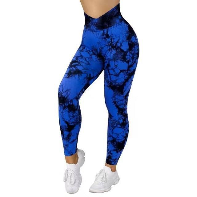 Seamless Tie Dye Leggings Women Yoga Pants for Fitness & Running