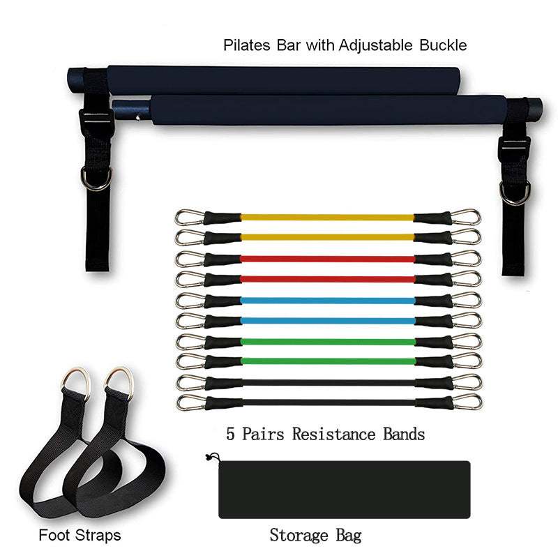 Fitness Yoga Pilates Bar - Portable Gym Resistance Bands