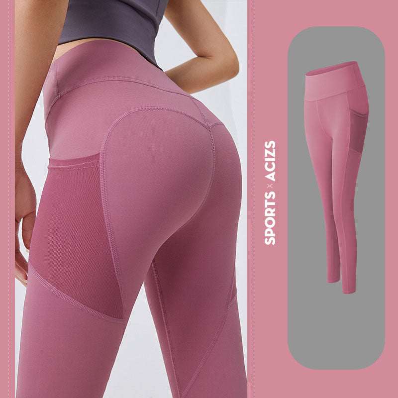 Yoga Pants Women with Pocket for Gym and Fitness - Tummy Control