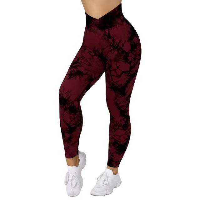 Seamless Tie Dye Leggings Women Yoga Pants for Fitness & Running