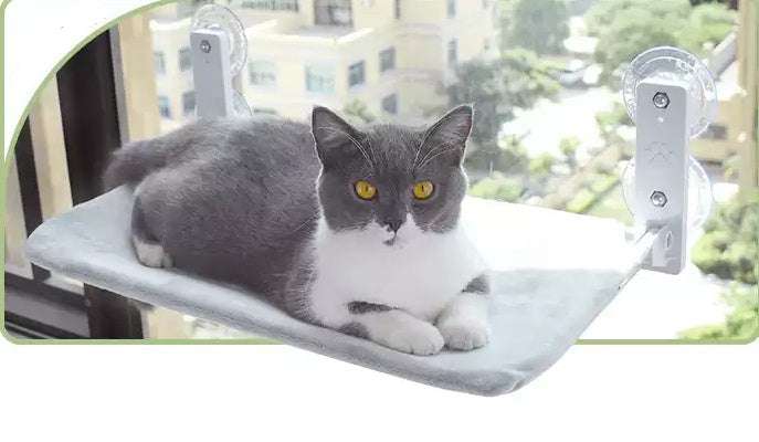 Cat Suction Cup Window Hammock for Pets Plush & Style