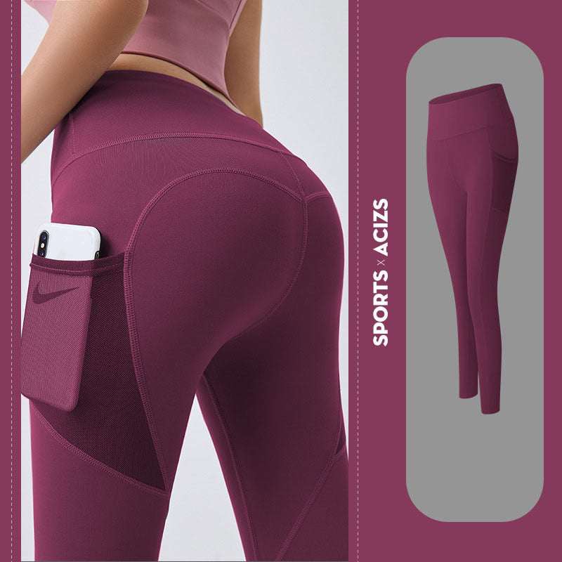 Yoga Pants Women with Pocket for Gym and Fitness - Tummy Control
