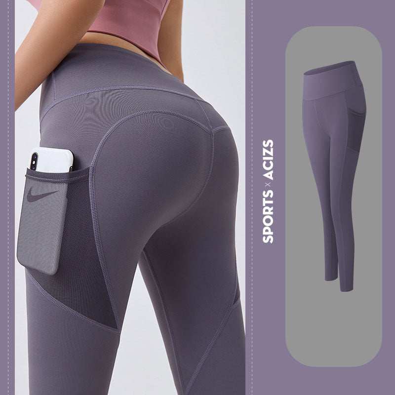 Yoga Pants Women with Pocket for Gym and Fitness - Tummy Control