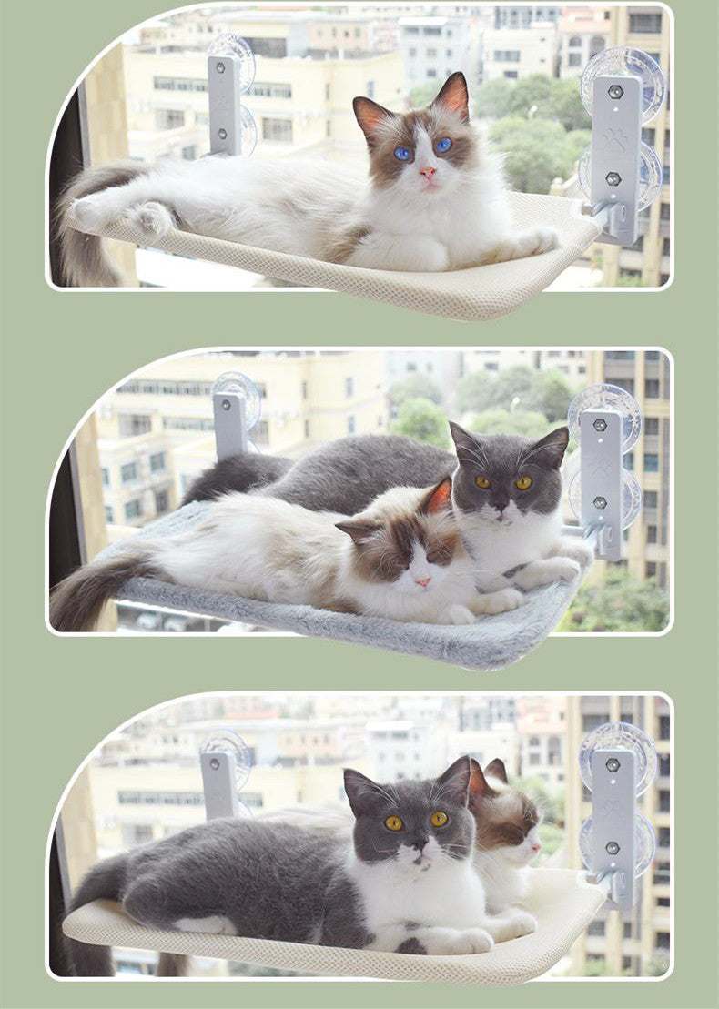 Cat Suction Cup Window Hammock for Pets Plush & Style