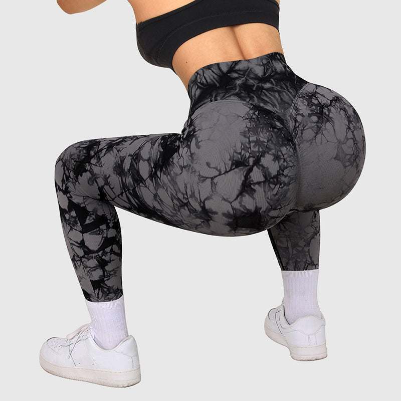 Seamless Tie Dye Leggings Women Yoga Pants for Fitness & Running