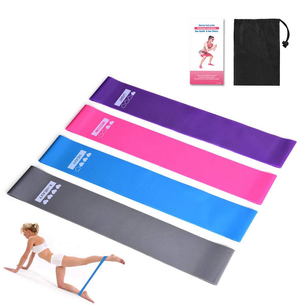 Resistance Bands for Fitness Yoga & Pilates - Elastic Rubber Band Set