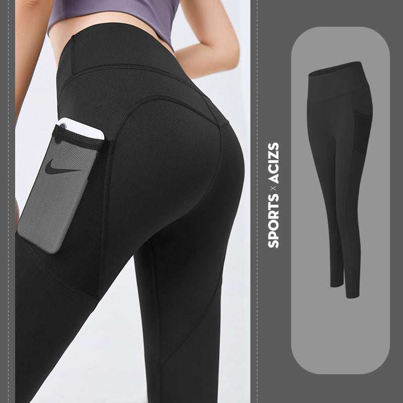 Yoga Pants Women with Pocket for Gym and Fitness - Tummy Control