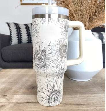 40 Oz Tumbler With Handle - Insulated Stainless Steel Mug