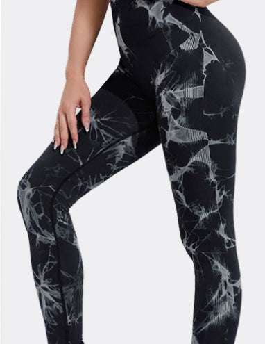 Seamless Tie Dye Leggings Women Yoga Pants for Fitness & Running